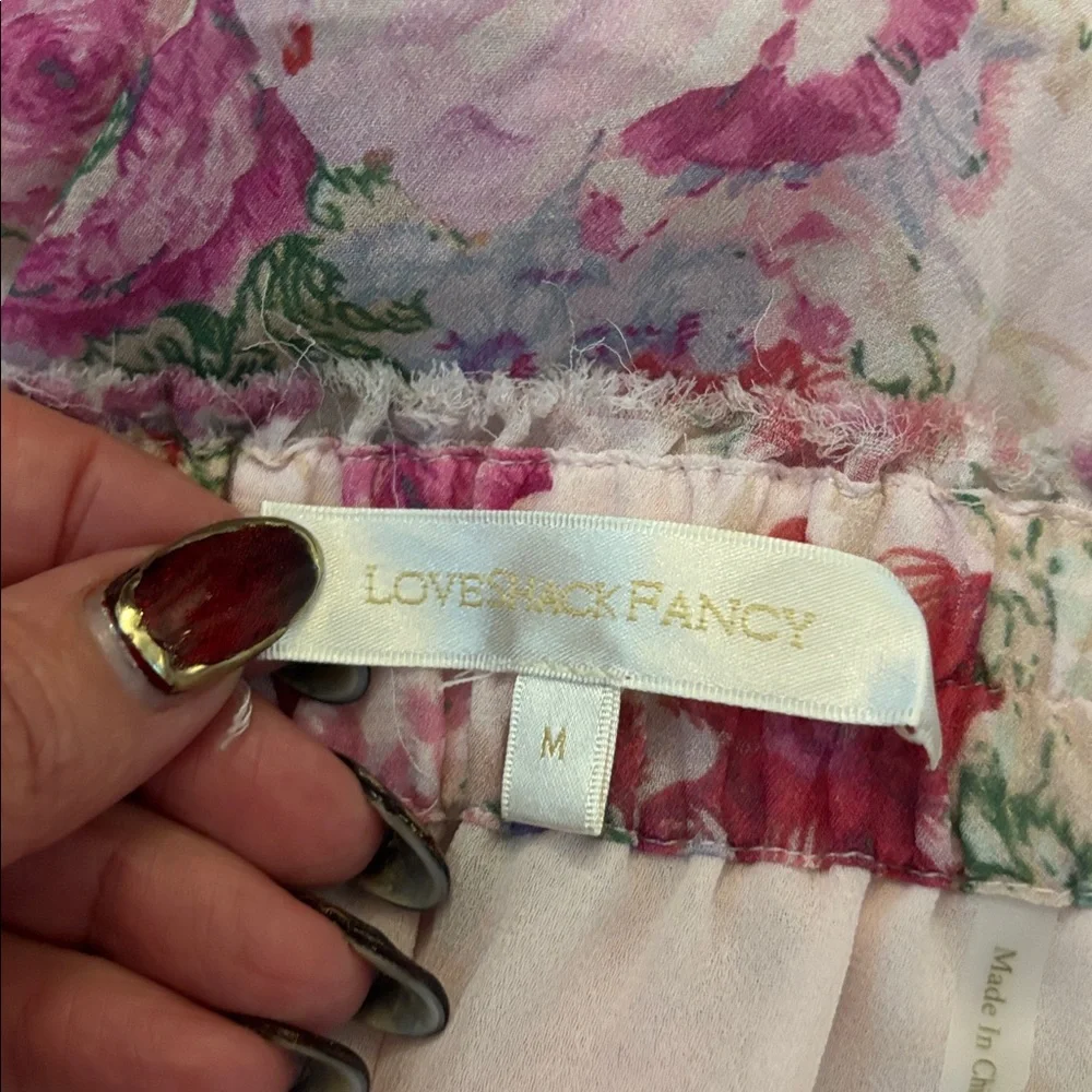 LoveShackFancy  Floral mini Skirt, M - Picture 5 of 6